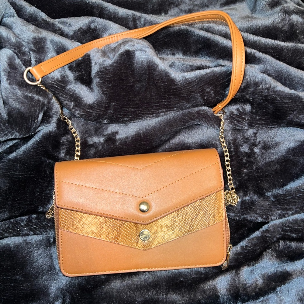 Snake print crossbody